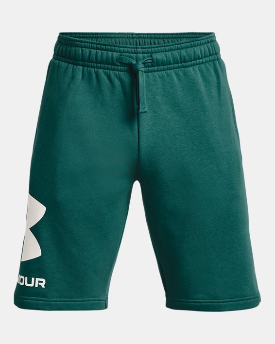Pantalón corto de tejido Fleece UA Rival Big Logo para hombre, Green, pdpMainDesktop image number 4